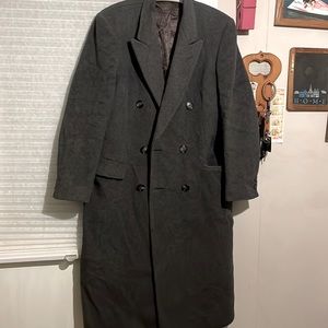 Vintage hammersley double breasted wool cashmere blended trench coat size 40long